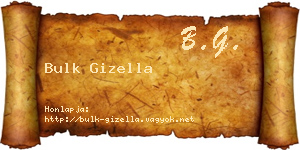 Bulk Gizella névjegykártya
